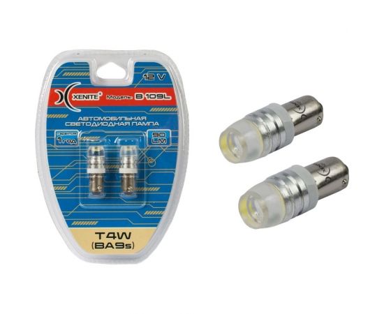 Автомобильная лампа XENITE B 109L 12 В, T4W, BA9S, 90 Лм, 2 шт. 1009354 – изображение 4