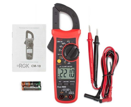 Токоизмерительные клещи c поверкой RGK CM-10 779678 – изображение 4
