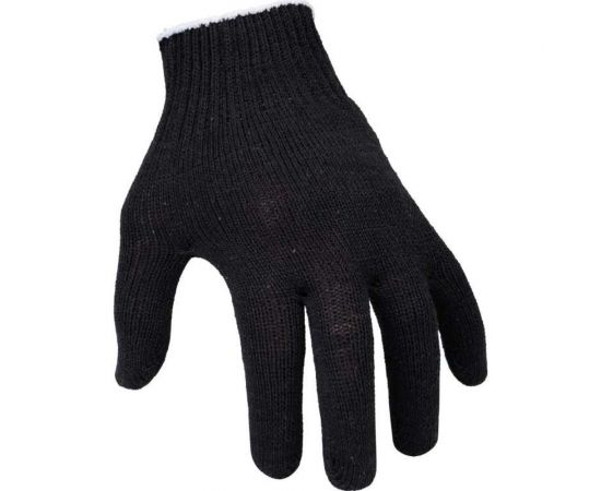 Перчатки FORT х/б с ПВХ черные, 10 класс, 5 нитей 501448215 – изображение 5