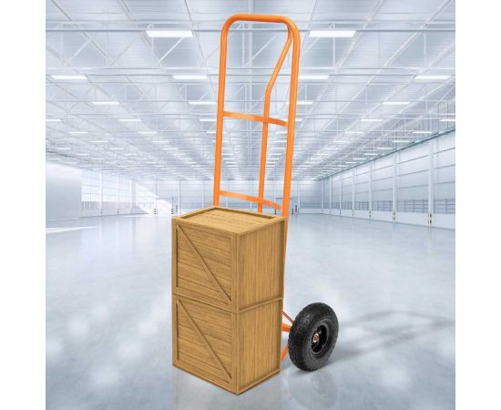 Двухколесная ручная тележка СТРОЙМАШ площадка 350x235 мм, грузоподъемность 150 кг, ТР-01 17021 – изображение 6