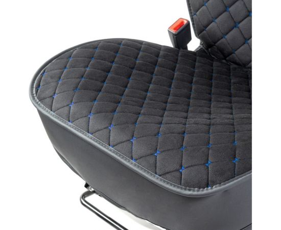 Каркасные накидки на передние сиденья CarPerformance 2 шт., алькантара CUS-2012 BK/BL – изображение 7