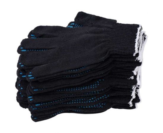 Перчатки FORT х/б с ПВХ черные, 10 класс, 5 нитей 501448215 – изображение 7