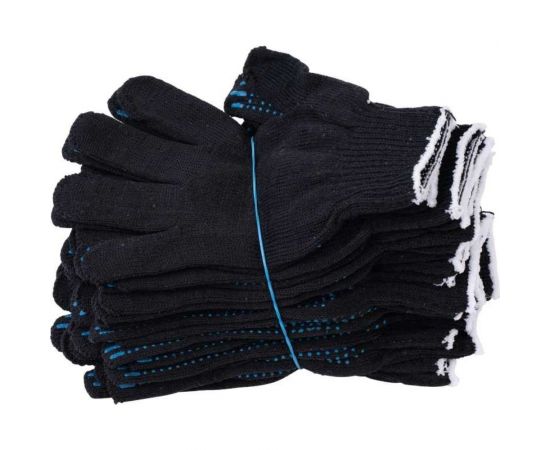 Перчатки FORT х/б с ПВХ черные, 10 класс, 5 нитей 501448215 – изображение 8