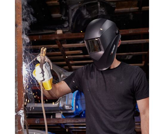 Маска сварщика с черным минеральным стеклом DIN 9 KRANZ KR-16-0798 – изображение 10