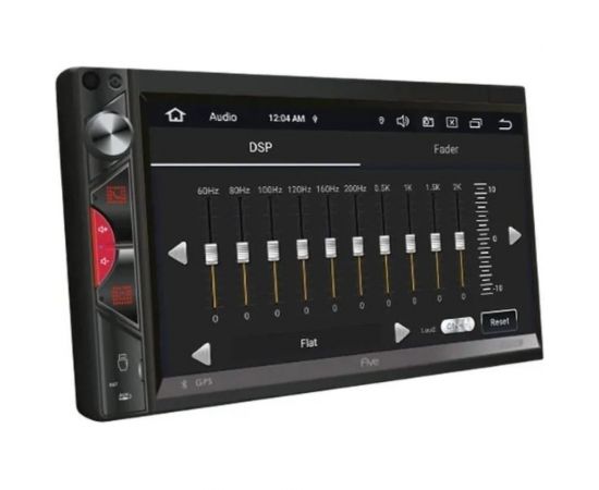 Автомагнитола FIVE 2din, EURO, мультимедиа, 6.9"", Android 9, 1024х600/2+32 Гб, FM, AM, USB, BT, GPS, WiFi F720A 