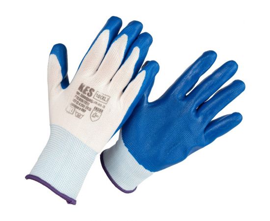 Усиленные перчатки из полиэстера КЭС, гладкий нитрильный облив ладони, размер 10/XL 14000006 JR-03-2 