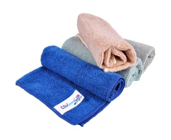 Универсальная салфетка из микрофибры для уборки DSV 30x30 см, набор 4 шт., 220 г/см DS-20122 