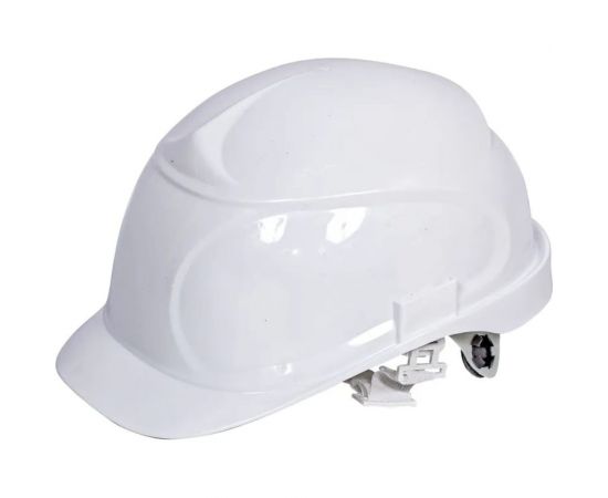 Защитная белая каска с храповым механизмом регулировки РемоКолор 22-4-007 