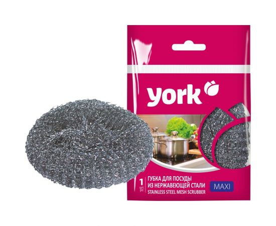 Губка из нержавеющей стали YORK Макси 003080 