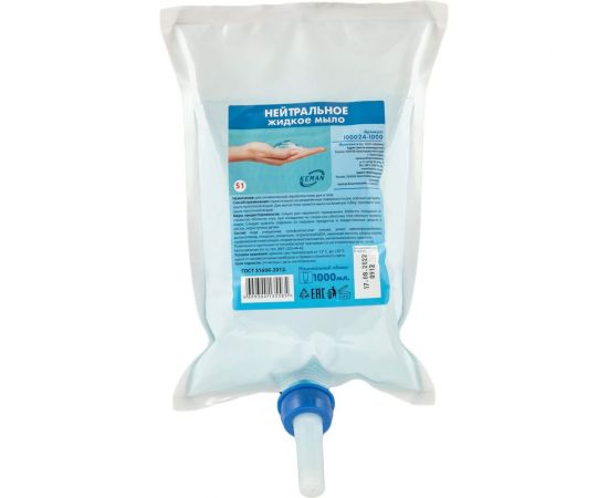 Жидкое мыло Keman нейтральное, картридж S1, 1000 мл арт. 100024-1000 25627 