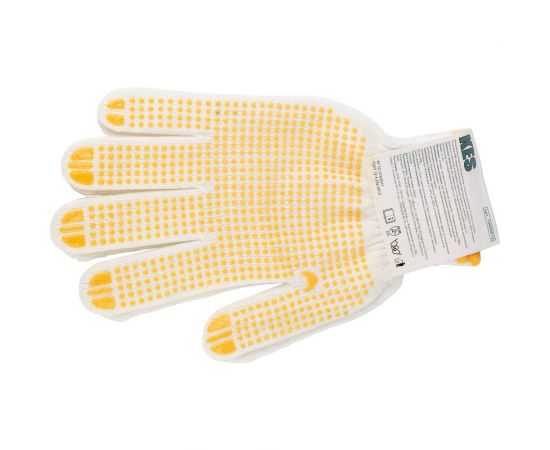 Перчатки из поликоттона КЭС пвх-покрытие точка, размер 9/L 14000012 JR-08-1 