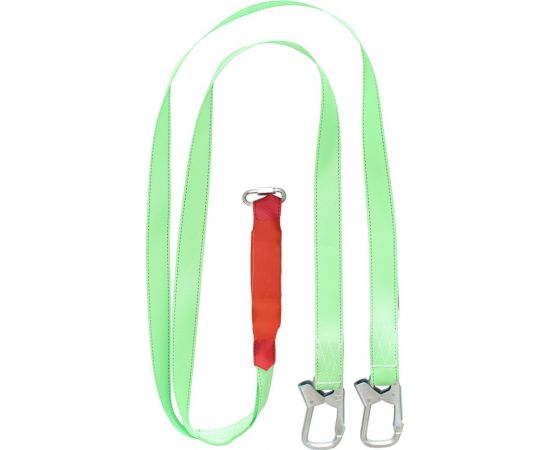 Двойной строп Факел аАд+Кс лента с амортизатором, 2 монтажных карабина, 1 соединительный карабин, 1.5м 87472756 