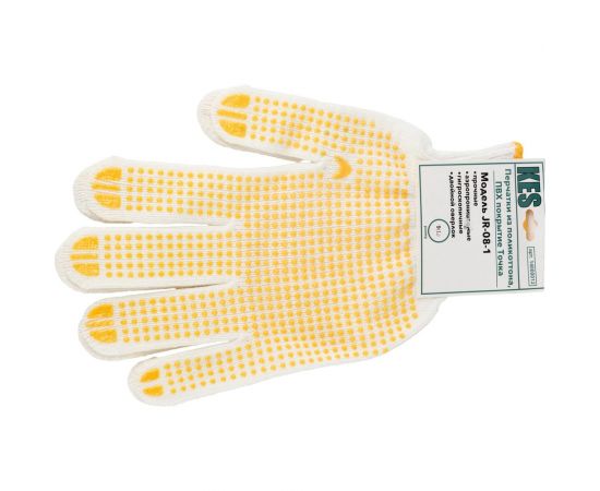 Перчатки из поликоттона КЭС пвх-покрытие точка, размер 9/L 14000012 JR-08-1 – изображение 2