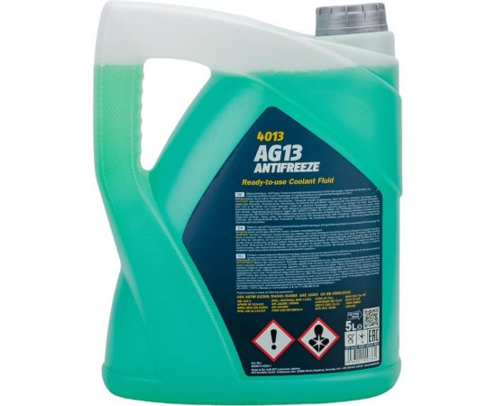 Готовый раствор охлаждающей жидкости MANNOL ANTIFREEZE HIGHTER AG13 зеленый, 5 л 2041 – изображение 3