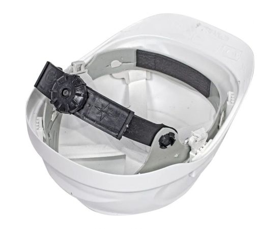 Защитная белая каска с храповым механизмом регулировки РемоКолор 22-4-007 – изображение 3