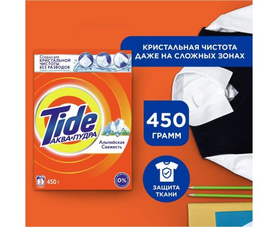 Стиральный порошок Tide Автомат Альпийская свежесть 450 г 700266 – изображение 3