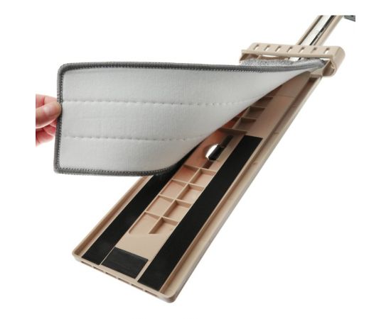 Съемная швабра VETTA 360 с отжимом и щеткой для чистки, доп насадка 35 см, ручка 120 см 444-316 – изображение 3