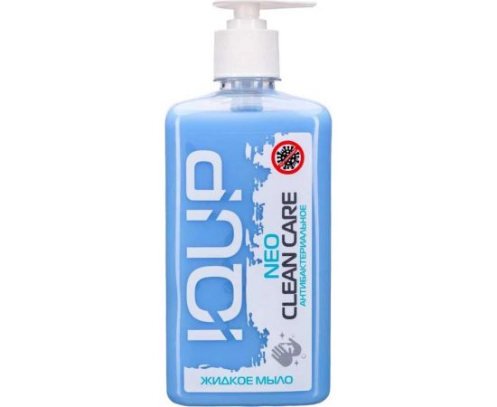Антибактериальное жидкое мыло IQUP Clean Care NEO помпа-дозатор ПЭТ 0,5 л 800183 – изображение 3