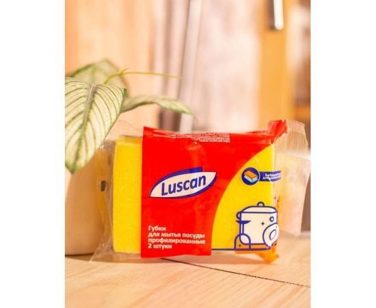 Губки для мытья посуды Luscan 90x70x38 мм, 2 шт 550008 – изображение 4