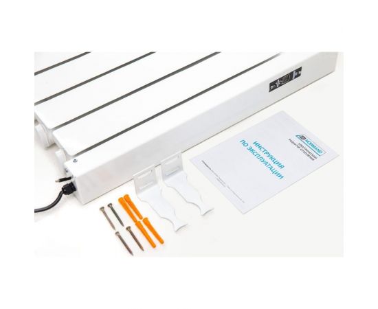 Электрический радиатор отопления Normand энергоэффективный 8 с электронным терморегулятором белый 344-145 – изображение 4