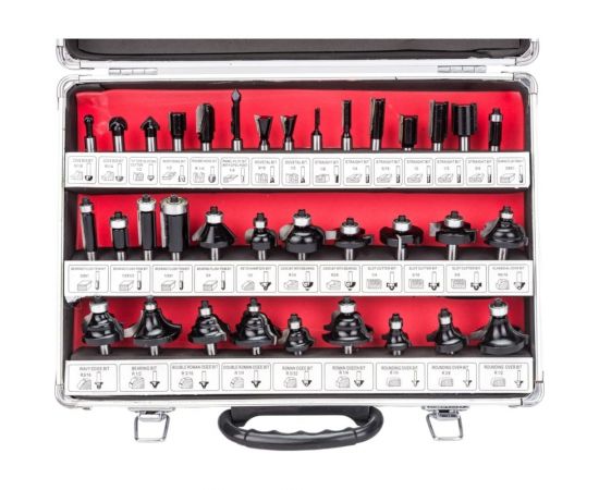 Набор фрез по дереву 35 предметов, хвостовик 8 мм, в кейсе TORGWIN T583824 