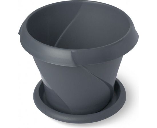 Кашпо Martika Флориана с поддонником, 2.8 л, диам. 215 мм, серое С386СЕР 