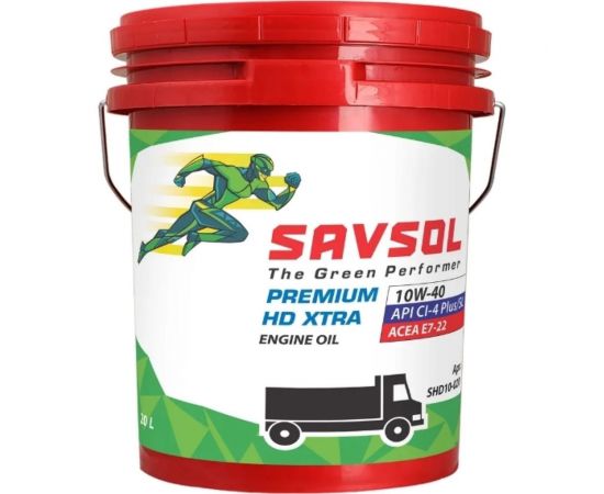 Синтетическое дизельное масло SAVSOL SP HD Xtra 10W-40 API CI-4 Plus/CH-4/SL ACEA E7, 20 л SHD10-020 
