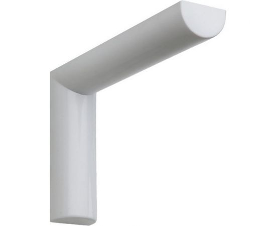 Кронштейн с пластиковой накладкой ALDEGHI LUIGI SPA 124х185/24х38 мм, оцинкованный, цвет: белый 2500PB20 