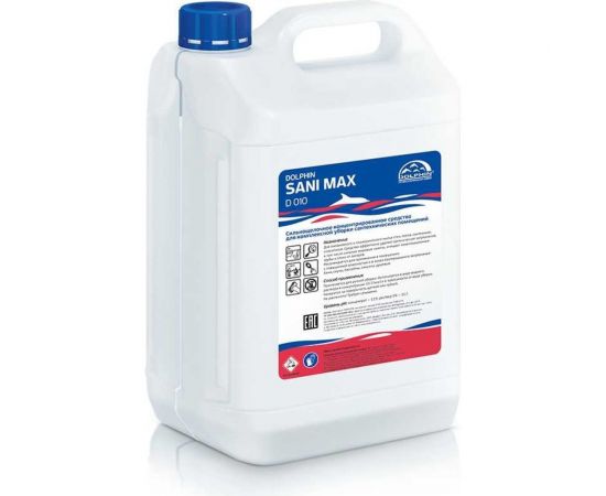 Средство для мытья и дезинфекции сантехники и туалетов DOLPHIN Sani Max 5л 9118 