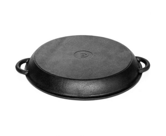 Чугунный казан Davr Metall 12 л круглое дно с крышкой сковородкой казан12(круг)+крыш(сков)12л – изображение 17