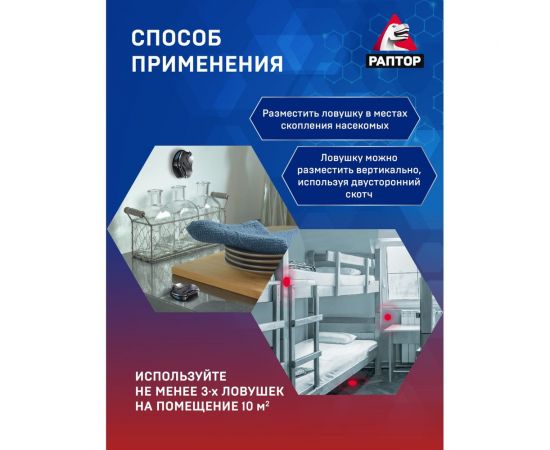Средство инсектицидное от ползающих насекомых в контейнере 20 шт РАПТОР RPT0001 – изображение 2