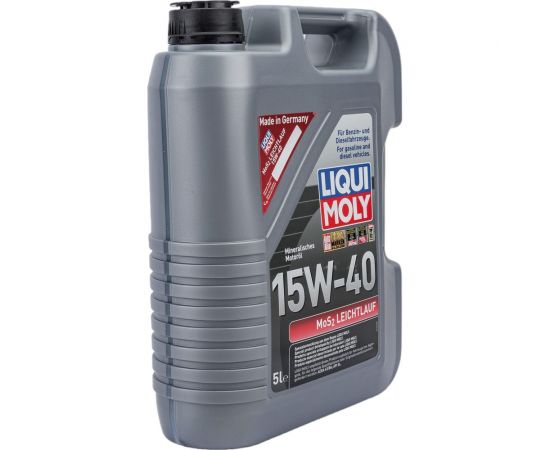 Минеральное моторное масло LIQUI MOLY MoS2 Leichtlauf 15W-40, 5л 2571 – изображение 2
