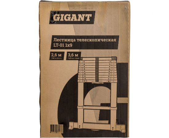 Телескопическая лестница Gigant 2.6м LT-01 1x9 – изображение 22