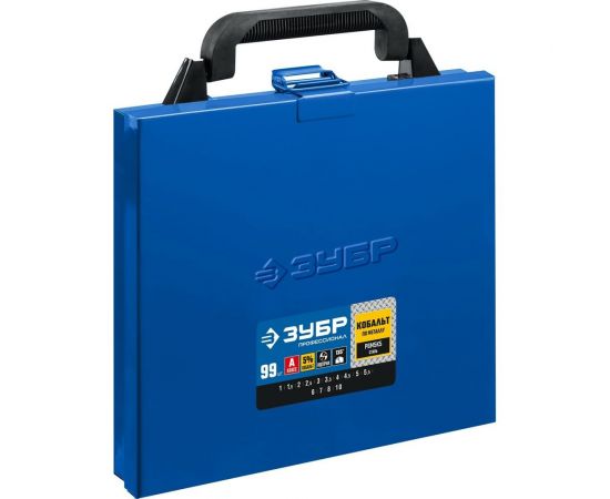 Набор сверл по металлу ЗУБР Кобальт 99 шт, 1-10 мм, сталь Р6М5К5 29626-H99 – изображение 4