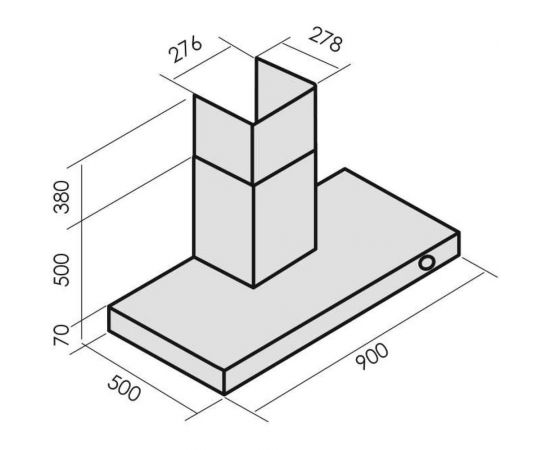 Кухонная вытяжка MBS MARANTA 190 BLACK GLASS 5101 – изображение 8