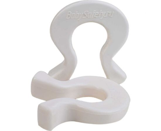 Подкова: блокиратор дверей, стоппер для двери, ограничитель для двери/окна Baby Safety силиконовый 2шт. белые 4670006470525 