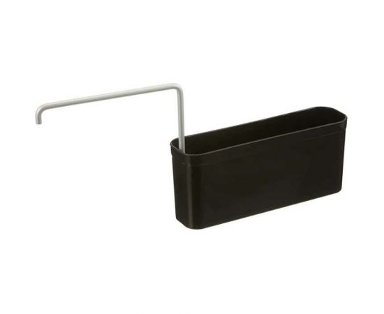 Кухонный органайзер для моющих средств PRIMANOVA KIEV с вешалкой для тряпки (чёрный), 27x14,5x7 см M-E78-06 