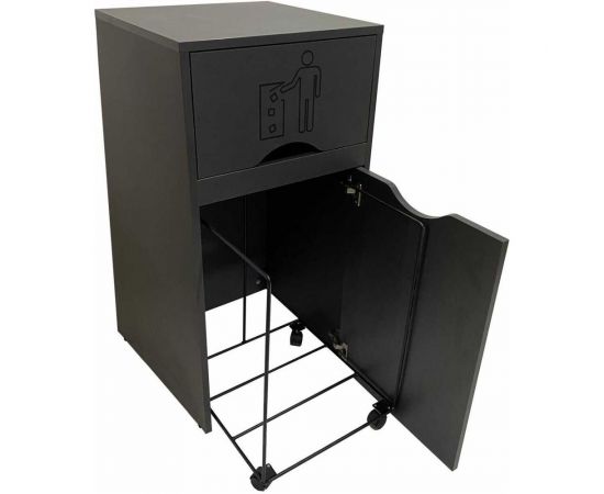 Мусорный контейнер-урна для фудкорта ИП Маковчик Оди 1000 цвет графит 5190004UOG 