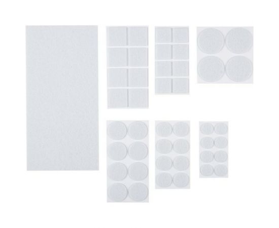 Накладки-протекторы для мебели Рыжий кот самоклеящиеся, белый, набор 45 шт. 105201 