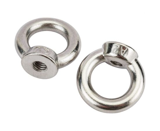 Нержавеющая рым-гайка KREPFIELD М8, ART 582, А2, 2 шт. 582А2РЫМГАЙКАМ8-2 