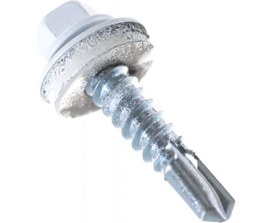 Кровельный саморез Качественный КРЕПЕЖ белый RAL 9003, 5.5х25 мм, 150 шт 0500101 КЧ 