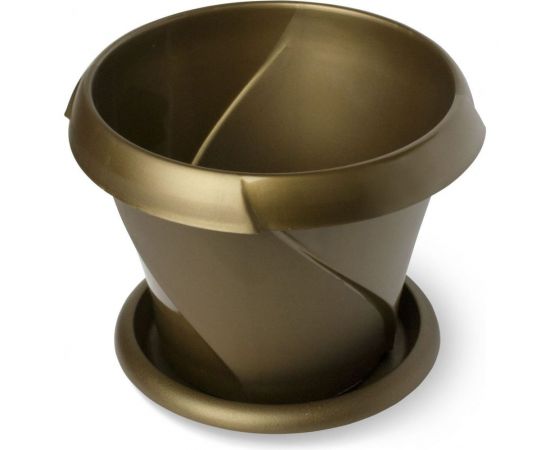 Кашпо Martika Флориана с поддонником, 0.3 л, диам. 100 мм, золотое С383ЗОЛ 