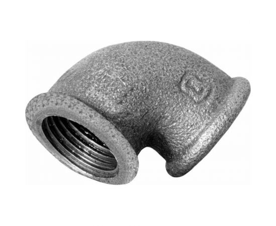 Угольник СВК чугунный резьбовой, оцинкованная, внутр. резьба, 90 градусов, ДУ 25мм, 1 SVK-CIEF25z 