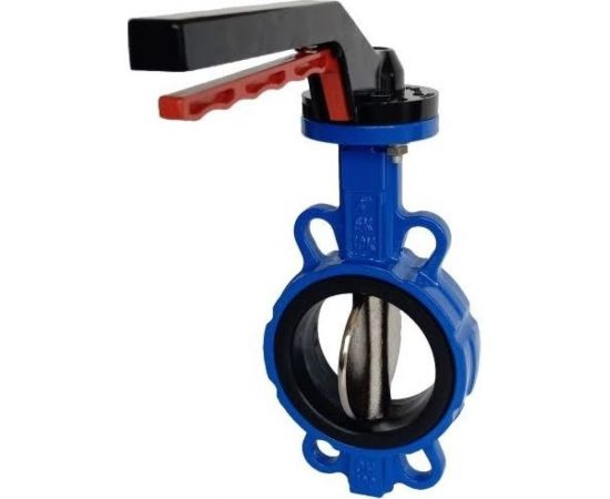 Поворотный затвор DYARM -ZP-125-16-G-G-E-HT (синий), DN125, PN16, межфланцевый/корпус GGG40/диск GGG40/уплотнение EPDM HT, с ручкой 4687203187330 