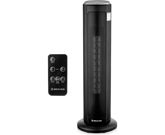 Тепловентилятор BRAYER 2200 Вт, LED-диспл, тайм 12 ч, 20 кв.м, пульт ДУ BR4803 
