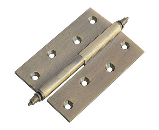 Латунная петля с коронкой MORELLI MB 100x70x3 AB L C -N левая, античная бронза 9010226 