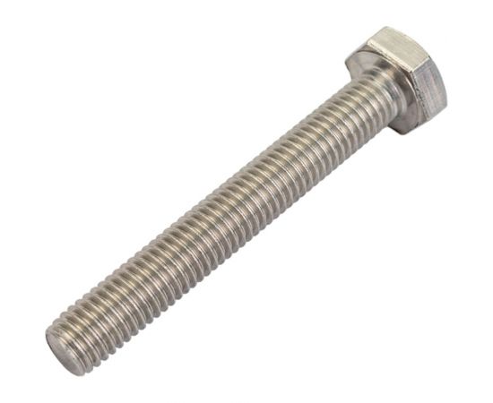 Нержавеющий болт с шестигранной головкой KREPFIELD M10x70 мм, DIN 933, А2, полная резьба, 6 шт. 933А2БОЛТ10Х70-6 – изображение 2