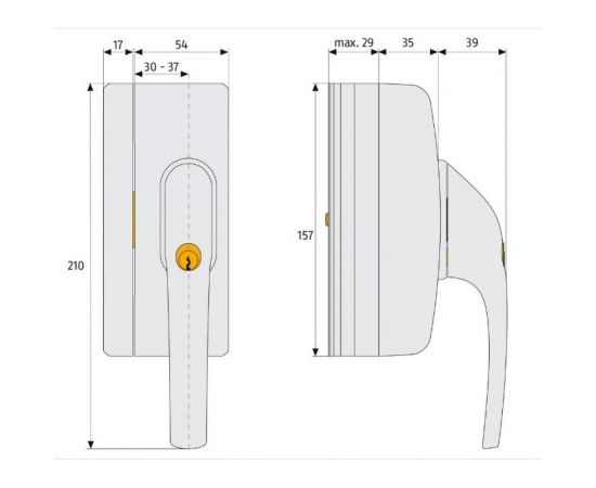 Оконный замок ABUS FO400N B EK коричневый 64801 – изображение 2