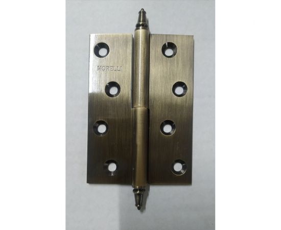 Латунная петля с коронкой MORELLI MB 100x70x3 AB L C -N левая, античная бронза 9010226 – изображение 2
