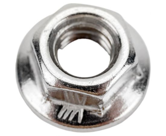 Нержавеющая гайка с фланцем KREPFIELD М5, DIN 6923, А2, с зазубринами, шестигранная, 30 шт. 6923А2ГАЙКАМ5-30 – изображение 2